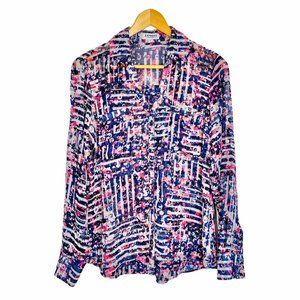 Express Portofino Floral Button Up Sz Medium
